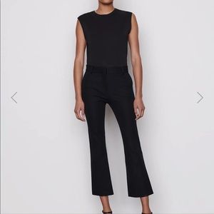 Frame Le Crop Mini Boot Trouser in Black